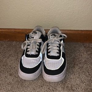 super cute Air Force ones, mint blueish and black